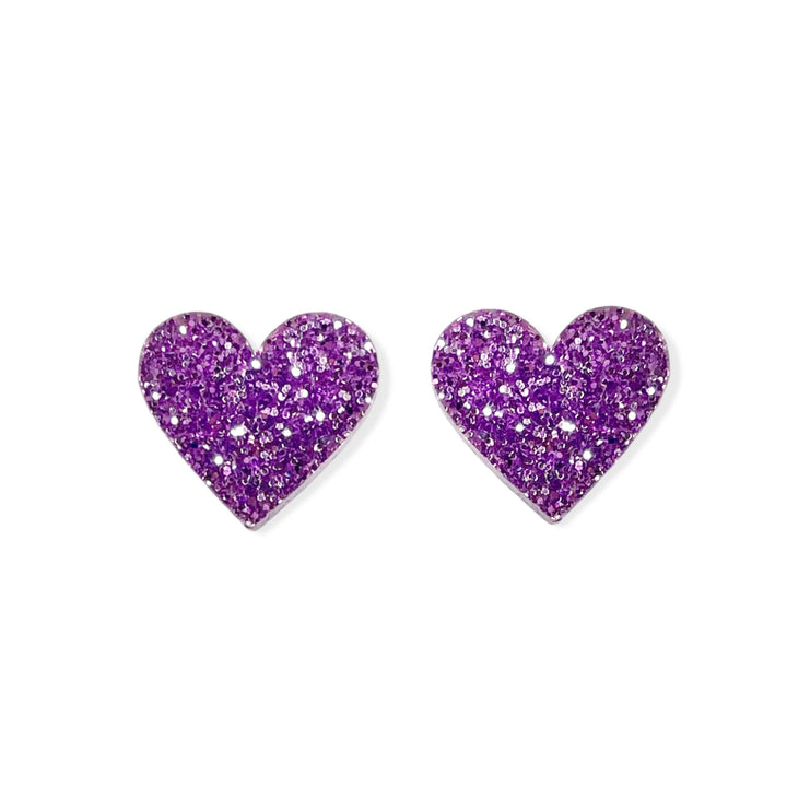 TINY HEARTS - lavender glitter
