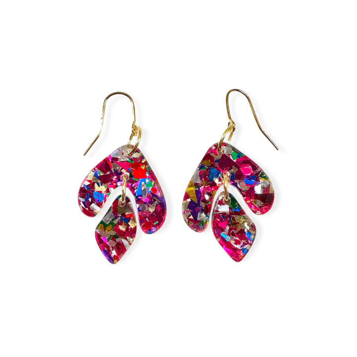 Leaf - small/red confetti
