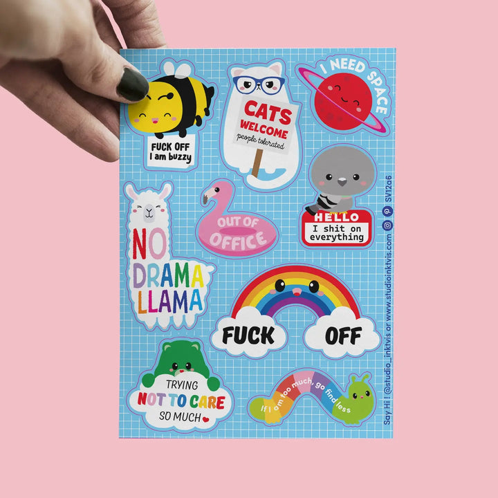 Cute and Sassy Sticker Sheet
