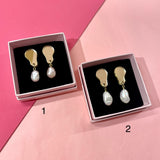 Drop - Golden with keshi pearls