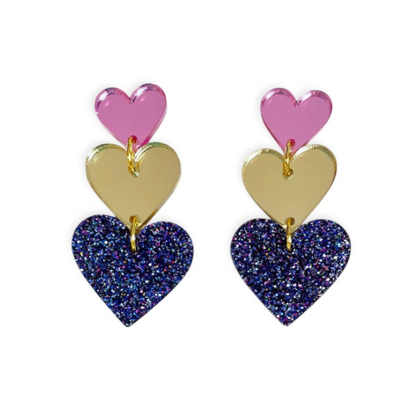 LOVE IS LOVE - pink/Gold/blue glitter