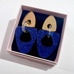 80s Glam - golden/midnight glitter