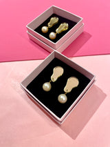 Drop - Golden with round pearl