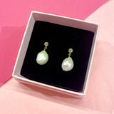 Baroque pearls with bling earstud