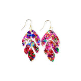 Leaf - large/red confetti