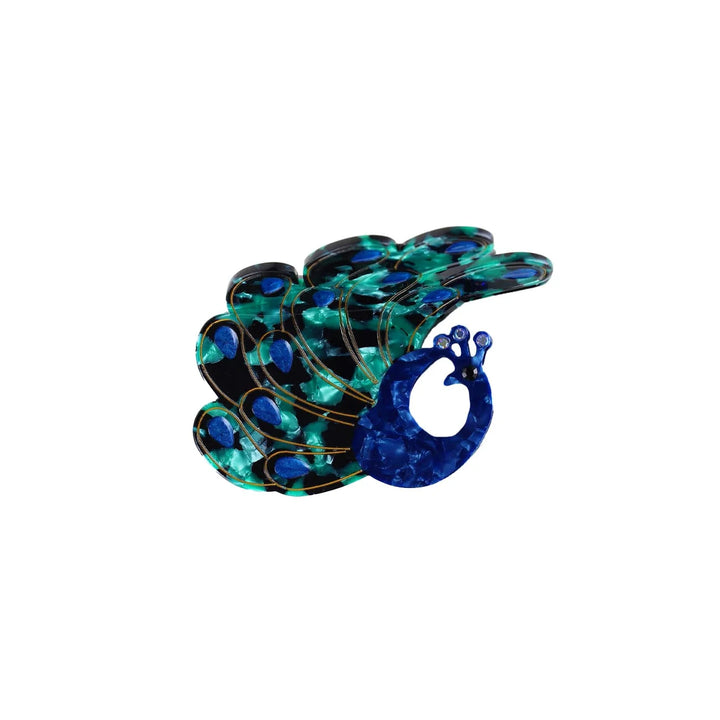 Peacock - hair clip