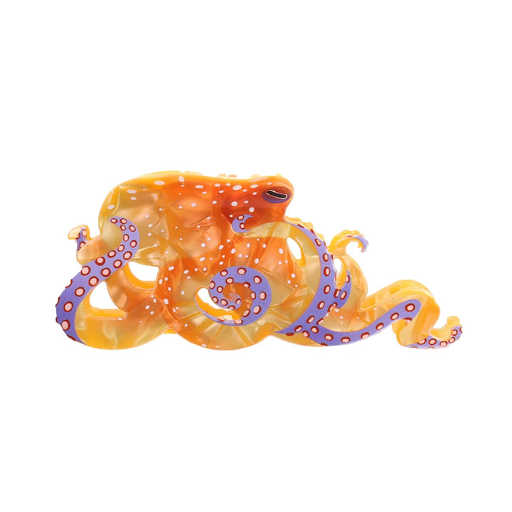 Octopus orange - hair clip