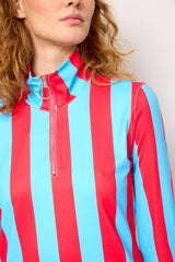 ZIGGY ZIPPER BLOUSE - CIRCUS STRIPED