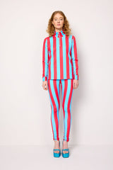 ZIGGY ZIPPER BLOUSE - CIRCUS STRIPED