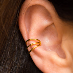 byfossdal small triple earcuff gold