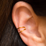 byfossdal small double earcuff gold