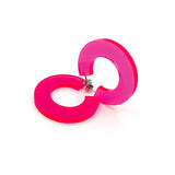 Wide hoop, neon pink
