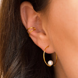 byfossdal small double earcuff gold